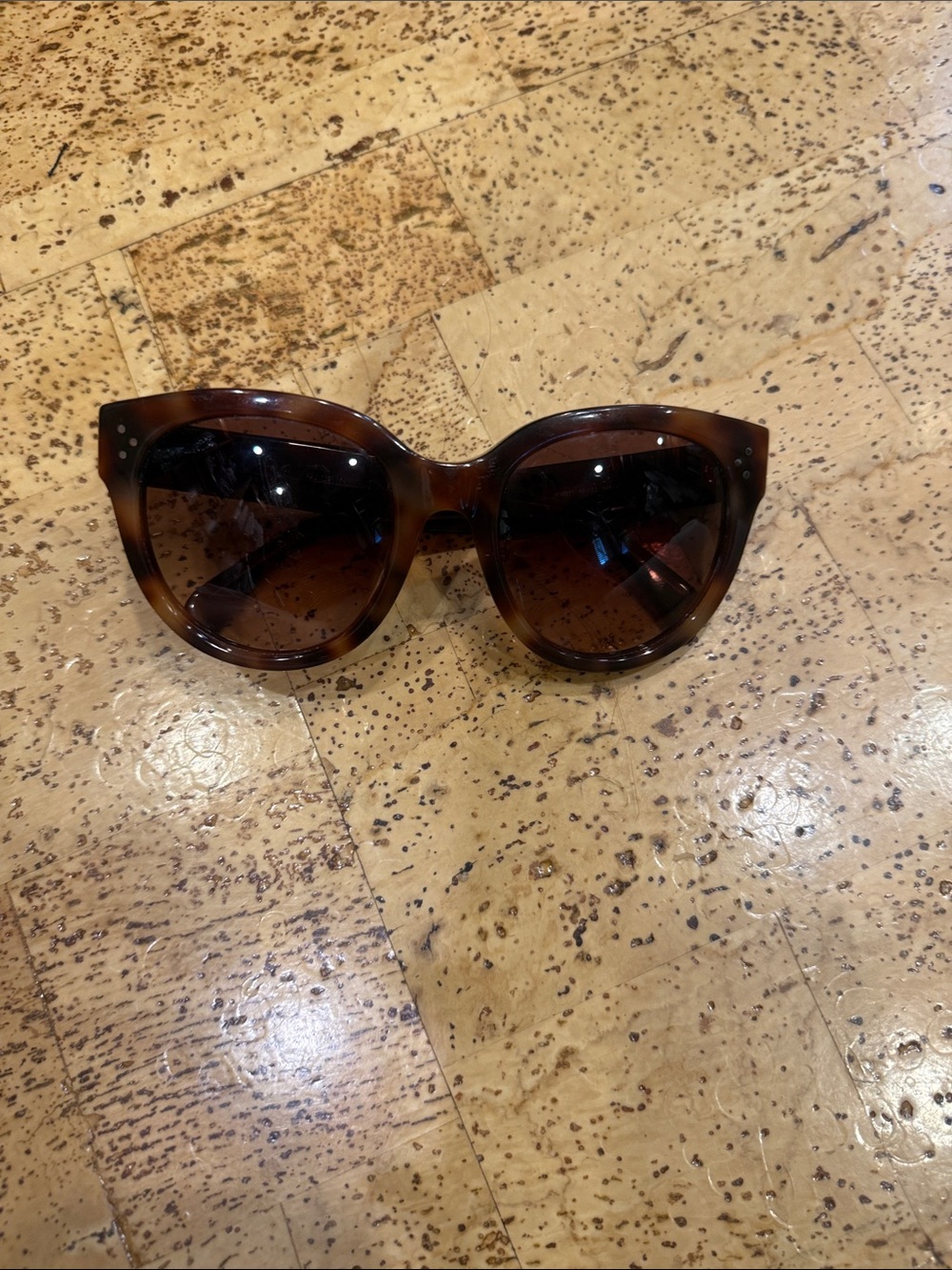 Celine Brown Tortoiseshell Oversized Women's Sunglasses - Picture 5 of 5